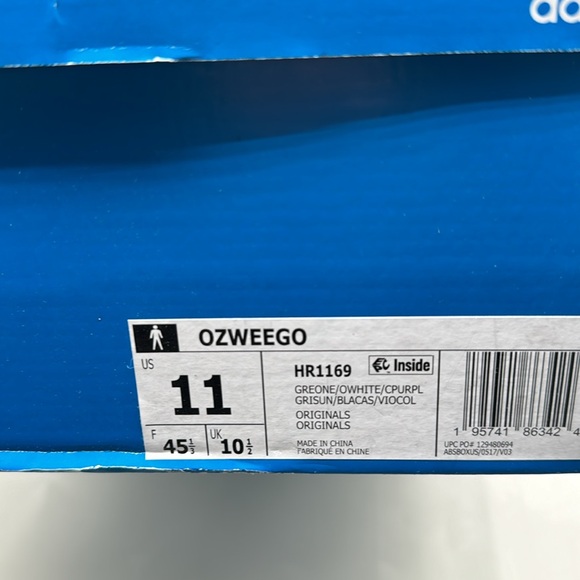 NWT! Adidas Ozweego Sneakers Men’s 11 Light Gray - Picture 12 of 12